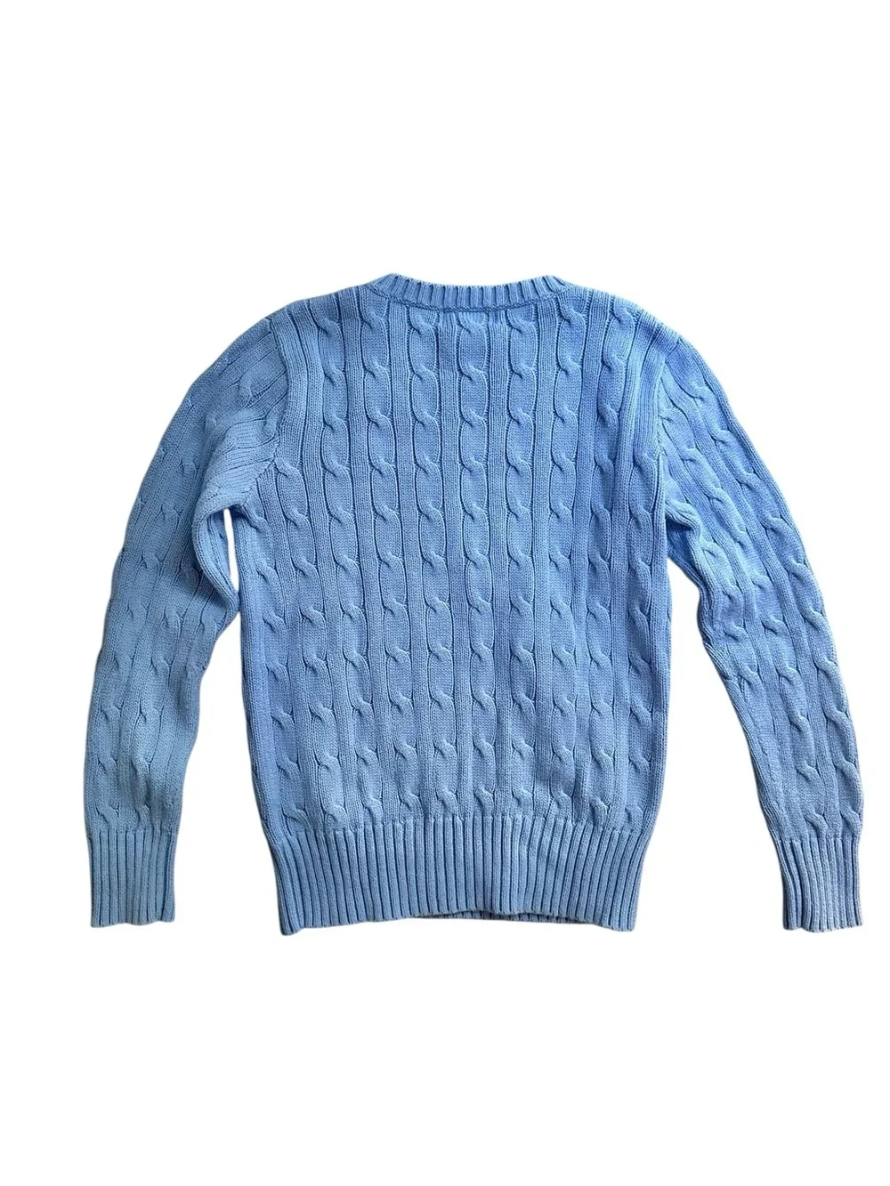 Polo Ralph Lauren Kids' Cabled Cotton Crewneck Sweater Blue Size 8
